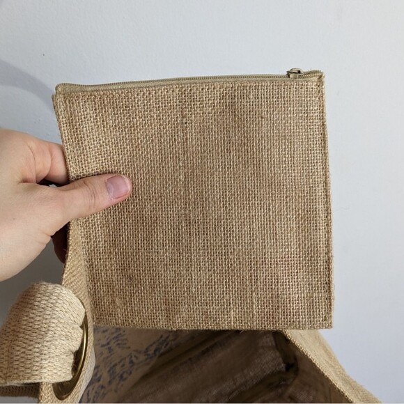 Boho Brown Jute Anchor Coastal Beach Tote Bag - Picture 6 of 7